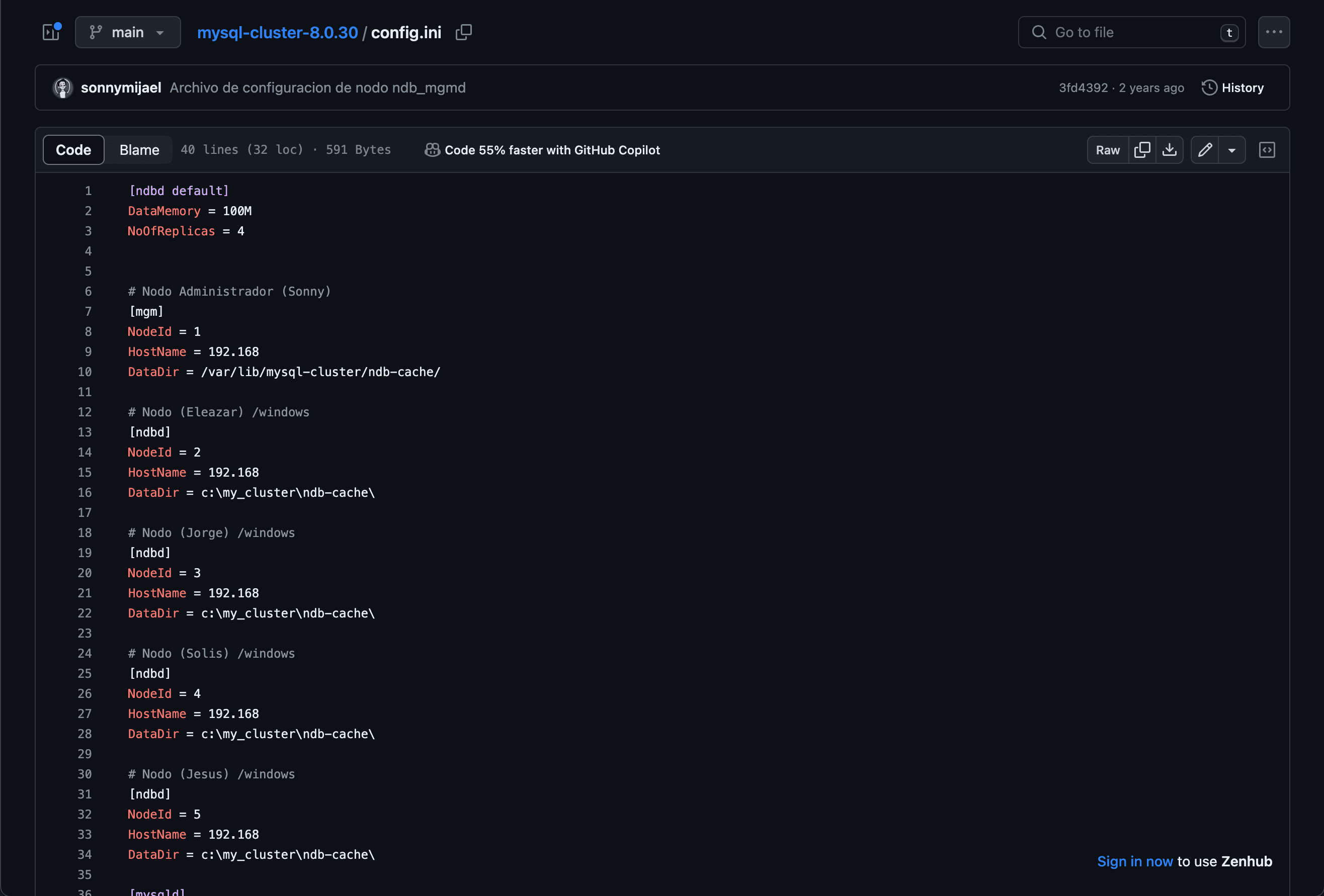 Installation and development of a MySQL Cluster - (2022)